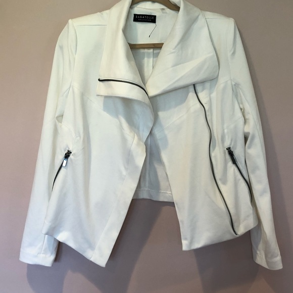 Bagatelle | Ladies M | White Zip Jacket - Picture 2 of 7